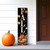 36" Black Orange And White Pumpkin Solid Wood Porch Sign