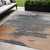 5' X 8' Rust And Gray Abstract Washable Indoor Outdoor Area Rug - Rust, Gray