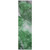 8' Runner Emerald Abstract Washable Non Skid Indoor Outdoor Runner Rug