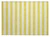 2' X 3' Yellow and White Striped Washable Indoor Outdoor Area Rug
