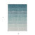 3' X 5' Teal Blue And Ivory Ombre Washable Indoor Outdoor Area Rug