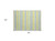 2' X 3' Blue and Yellow Striped Washable Non Skid Indoor Outdoor Area Rug