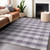 5' X 8' Lavender And Ivory Plaid Washable Indoor Outdoor Area Rug