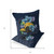 Set of Two 16" X 16" Blue Flamingo Blown Seam Indoor Outdoor Throw Pillow Polyester