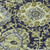 3' X 5' Fern Green And Blue Damask Washable Indoor Outdoor Area Rug
