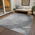 3' X 5' Gray Charcoal And Silver Abstract Washable Indoor Outdoor Area Rug Transitional Style - Gray, Charcoal, Silver Color