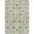 3' X 5' Ivory Green And Brown Floral Washable Indoor Outdoor Area Rug