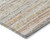 5' X 8' Terra Cotta Striped Washable Indoor Outdoor Area Rug