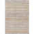 5' X 8' Terra Cotta Striped Washable Indoor Outdoor Area Rug