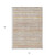 5' X 8' Terra Cotta Striped Washable Indoor Outdoor Area Rug