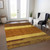 5' X 8' Terra Cotta Gold And Brown Abstract Washable Indoor Outdoor Area Rug