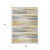 3' X 5' Gold Gray And Ivory Striped Washable Indoor Outdoor Area Rug - Gold, Gray, Ivory