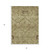 5' X 8' Brown Beige And Artichoke Green Floral Washable Indoor Outdoor Area Rug