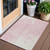 3' X 5' Pink And Ivory Medallion Washable Indoor Outdoor Area Rug