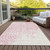 3' X 5' Pink And Ivory Medallion Washable Indoor Outdoor Area Rug