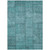 3' X 5' Teal Blue And Aqua Patchwork Washable Indoor Outdoor Area Rug
