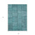 3' X 5' Teal Blue And Aqua Patchwork Washable Indoor Outdoor Area Rug