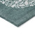 5' X 8' Dark Green Aqua And Ivory Abstract Washable Indoor Outdoor Area Rug