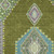 3' X 5' Olive Green Pink And Ivory Oriental Washable Indoor Outdoor Area Rug