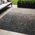 5' X 8' Khaki And Dark Gray Ombre Washable Indoor Outdoor Area Rug