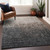 5' X 8' Khaki And Dark Gray Ombre Washable Indoor Outdoor Area Rug