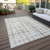 3' X 5' Ivory And Beige Abstract Washable Indoor Outdoor Area Rug - Ivory, Beige