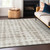 3' X 5' Ivory And Beige Abstract Washable Indoor Outdoor Area Rug - Ivory, Beige