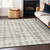 3' X 5' Ivory And Beige Abstract Washable Indoor Outdoor Area Rug