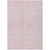 5' X 8' Pink And Ivory Damask Washable Indoor Outdoor Area Rug