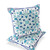 Set of Two 16" X 16" Blue and White Blown Seam Paisley Indoor Outdoor Throw Pillow - 606114842323