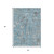 5' X 8' Denim Blue And Gray Abstract Washable Indoor Outdoor Area Rug - 880016823776