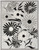 4' X 6' Black White Floral Stain Resistant Non Skid Area Rug