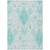 5' X 8' Teal Blue Aqua And Ivory Moroccan Washable Indoor Outdoor Area Rug