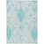 5' X 8' Teal Blue Aqua And Ivory Moroccan Washable Indoor Outdoor Area Rug