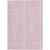5' X 8' Pink And Ivory Striped Washable Indoor Outdoor Area Rug