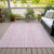 5' X 8' Pink And Ivory Striped Washable Indoor Outdoor Area Rug