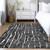 5' X 8' Black And Ivory Abstract Washable Indoor Outdoor Area Rug Transitional Style - Black, Ivory Color