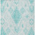 3' X 5' Teal Blue Aqua And Ivory Moroccan Washable Indoor Outdoor Area Rug
