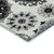 5' X 8' Black Gray And Silver Floral Medallion Washable Indoor Outdoor Area Rug - Black, Gray, Silver