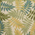 4' X 6' Green Ivory Blue And Yellow Palm Leaf Indoor Outdoor Area Rug
