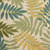 4' X 6' Green Ivory Blue And Yellow Palm Leaf Indoor Outdoor Area Rug