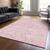5' X 8' Pink Ivory And Gray Abstract Washable Indoor Outdoor Area Rug - Pink, Ivory, Gray