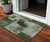 3' X 5' Fern Green And Gray Geometric Washable Indoor Outdoor Area Rug