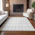 3' X 5' Ivory And Beige Geometric Washable Indoor Outdoor Area Rug