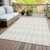 3' X 5' Ivory And Beige Geometric Washable Indoor Outdoor Area Rug