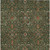 5' X 8' Emerald Brown And Red Floral Washable Indoor Outdoor Area Rug