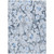 5' X 8' Denim Blue Floral Washable Non Skid Indoor Outdoor Area Rug