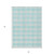 5' X 8' Aqua And Ivory Plaid Washable Indoor Outdoor Area Rug
