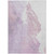 3' X 5' Lavender Ivory And Mauve Abstract Washable Indoor Outdoor Area Rug