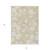 3' X 5' Beige And Ivory Floral Washable Indoor Outdoor Area Rug
